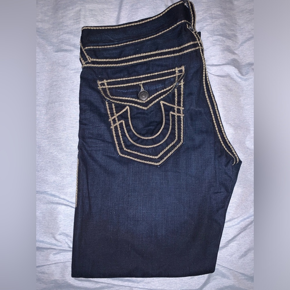 Men True Religion Jeans Size 38x34 Straight